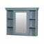 35 ''x 28' 'blue wall mounted bathroom storage cabinet with mirror door and medication cabinet with 6 open shelves - Korvel