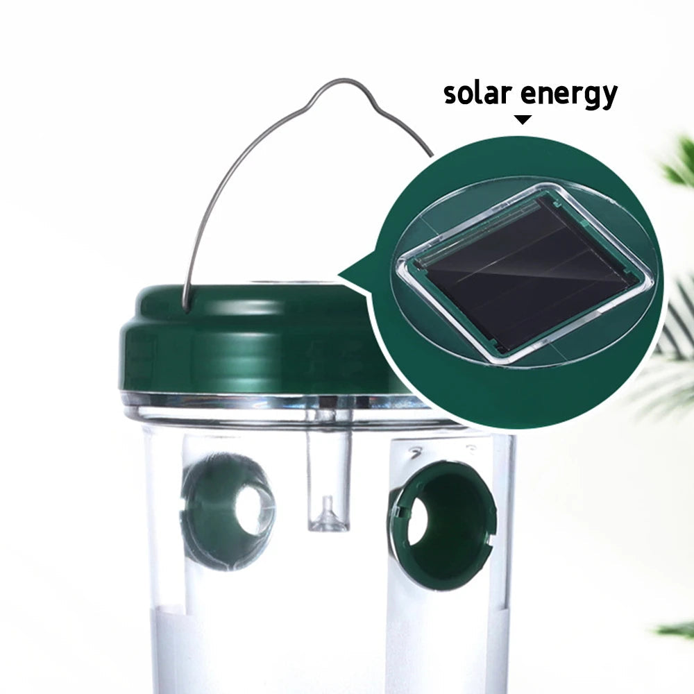 Solar Wasp Trap Waterproof Outdoor Hanging Trap Safe Non-Toxic Bee Hornet Traps Reusable Garden Fruit Fly Catcher - Korvel