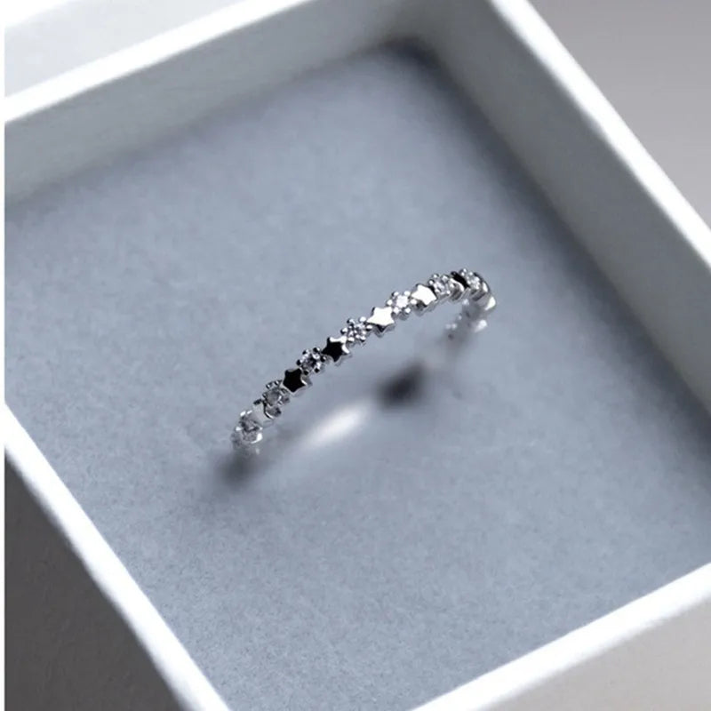 Bague en Zircon Plaqué Or et Argent Sterling 925 Élégante