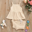 Organic Cotton Baby Girls Summer Outfit Set - Tops & Shorts