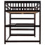 Full Size Loft Bed with Storage Shelves and Under-bed Desk  Espresso - Korvel