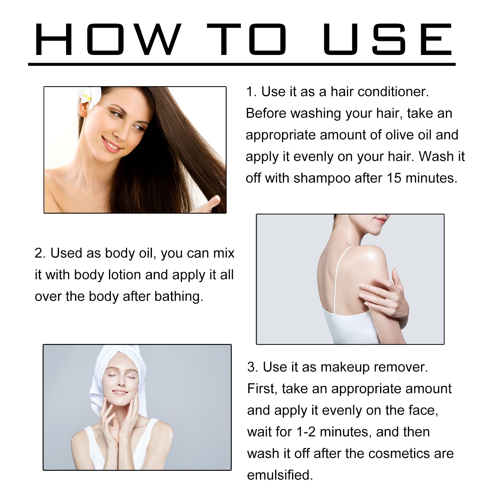 Olive Oil, Multi-Effect Massage Oil For Skin Whitening And Smoothing Hair - Korvel