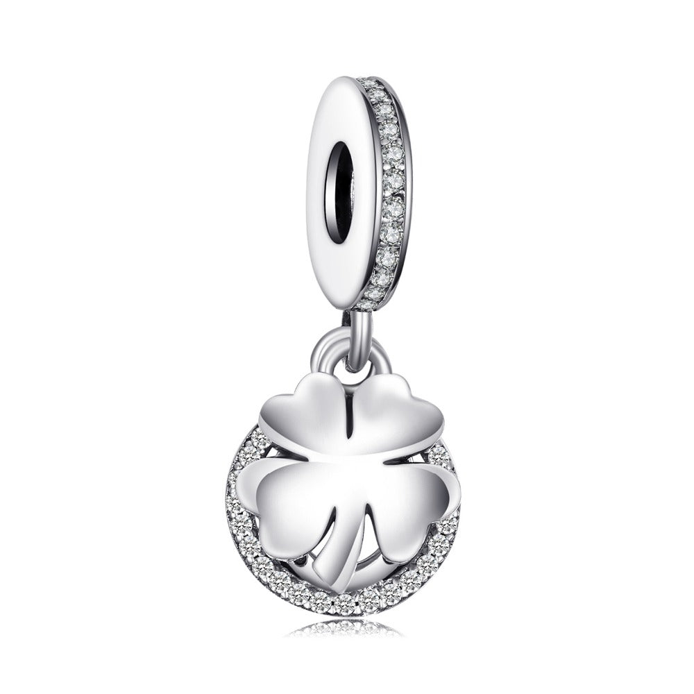 Bijoupalace Perle Charm Trèfle à Quatre Feuilles en Argent Sterling 925