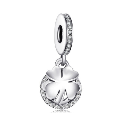 Jewelrypalace 925 Sterling Silver 4 Leaf Clover Charm Bead
