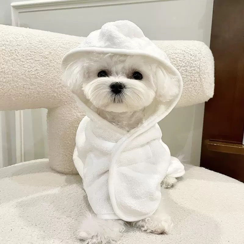 Dogs can wear bathing and drying bathrobes in all seasons bath towels thickened absorbent towels - Korvel