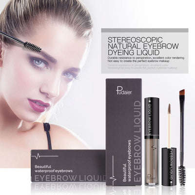 Pudaier 24Hour Waterproof Non-Fading Eyebrow Liquid Semi-Permanent Magic Eyebrow Cream - Korvel