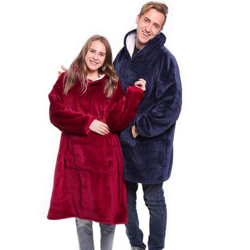 Lazy Head Set Of Coil Blanks Hoodie Hooded Warm Clothes Outdoor Cold Clothes - Korvel