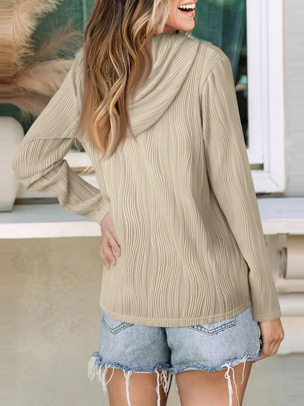 Sudadera de Manga Larga Texturizada
