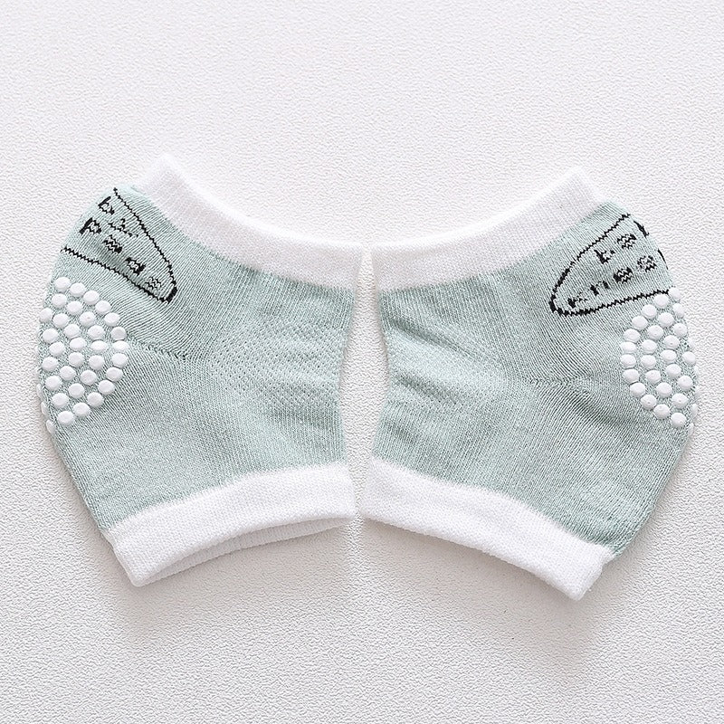 3 pairs of cotton children's knee pads, autumn glue dispensing, anti slip baby knee pads, mesh breathable exercise, baby crawlin - Korvel