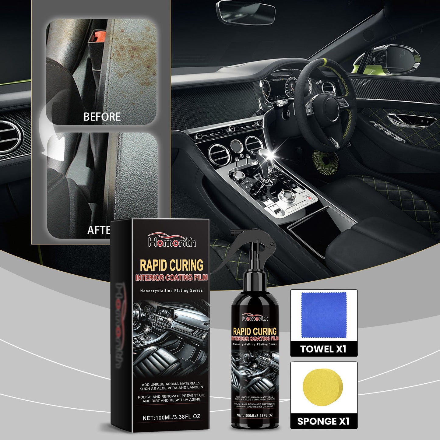 Limpiador Interior Automotriz Multifuncional