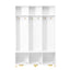 Large storage hall tree with bench, multifunctional storage platform, luxury clothes hanger equipped with 6 gold hooks - Korvel
