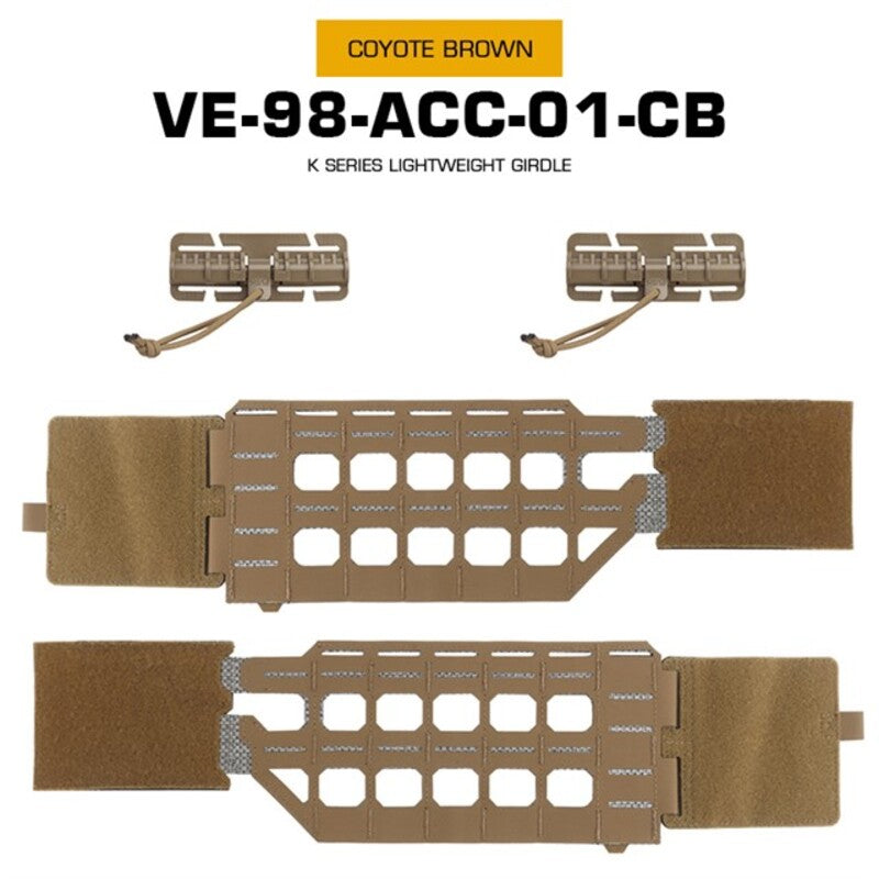 KZ Hunting Vest - Plate Carrier in Low Profile MOLLE, Quick Release, K Zero Style with Belt for Airsoft. - Korvel