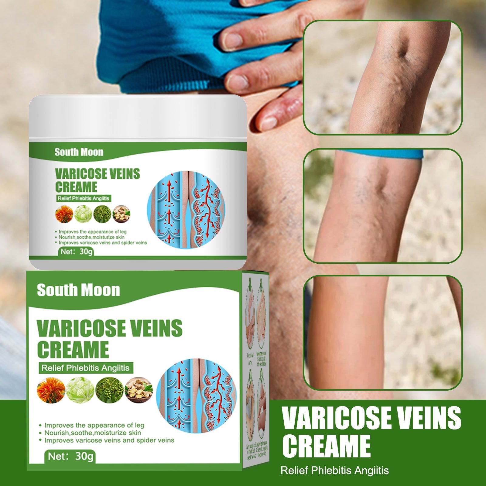 Leg Care Cream Soothing Leg Discomfort Gentle Pamper Moisturizing Massage Leg Care Cream - Korvel