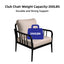 Ensemble de chaises longues de patio en aluminium 3 pièces avec table d'appoint