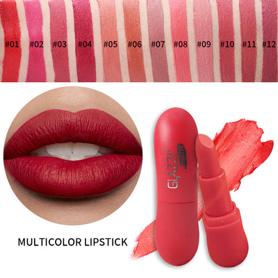12 Color Rhombic Matte Lipstick Yeast Color Does Not Stick To The Cup And Does Not Fade - Korvel