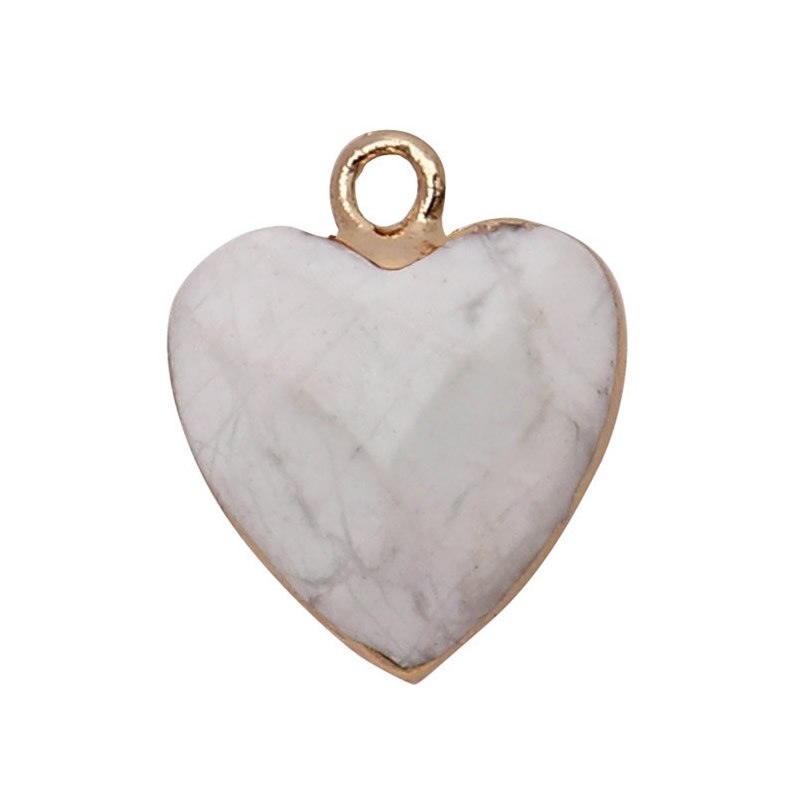 Women Jewelry  12.5mm Small Lovely Heart Pendant Labradorit Aventurine Opal Rose Crystal Quartz Stone Pendant DIY for Necklace - Korvel