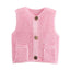 Versatile Crochet Hollow Vest in Solid Colors