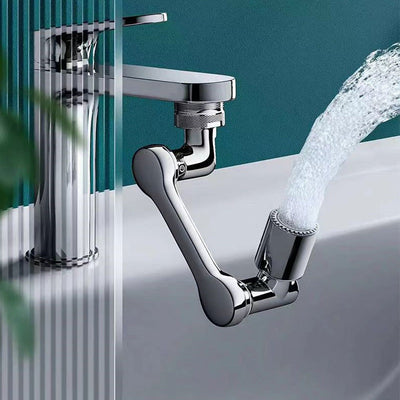 1080 °/1440 ° New Mechanical Arm Double Outlet Bubbler Universal Extension Faucet Splash Proof Washing Faucet Extender - Korvel
