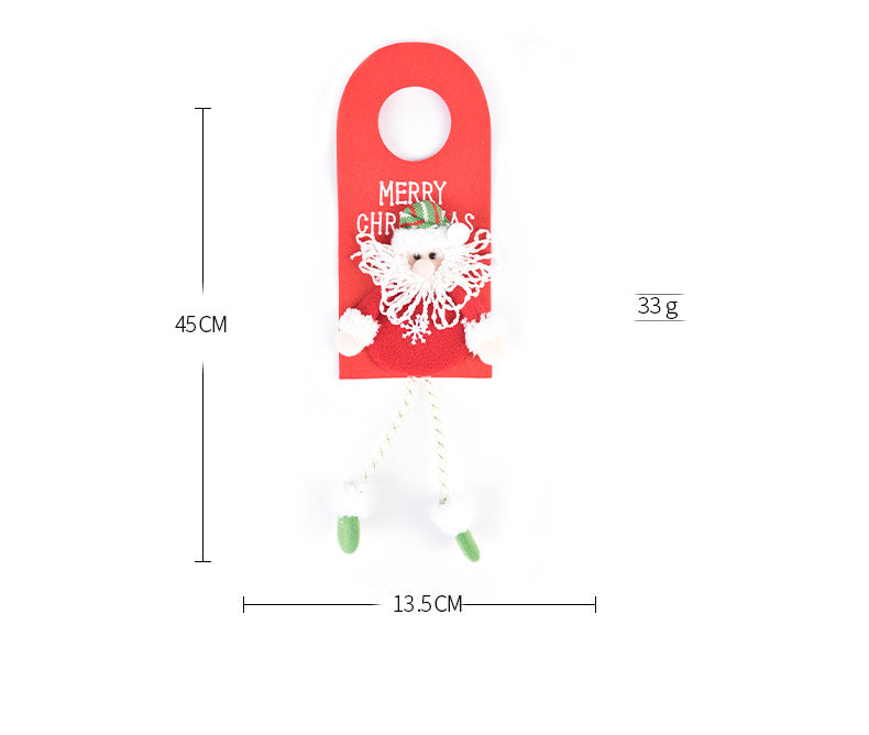 New Christmas Decorations Window Display Pendant Cartoon Old Man Snowman Doll Christmas Fabric Door Hanging - Korvel