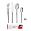 Small waist stainless steel knife, fork, and spoon set of 24 pieces, gold steak knife, fork, stainless steel tableware set, coffee spoon - Korvel