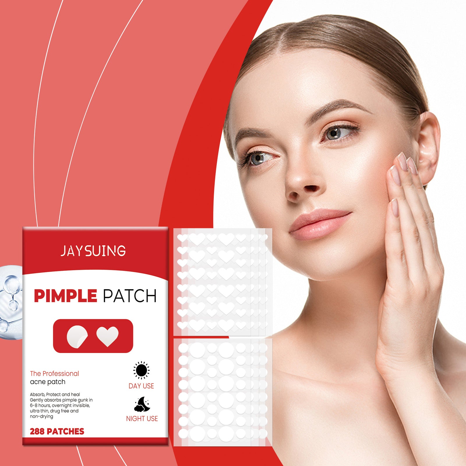 Morning And Evening Acne Covering Patch Facial Skin Acne Covering Relief Care Skin Acne Muscle - Korvel