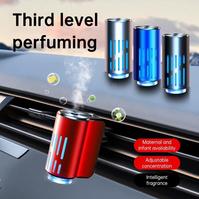 Smart Car Air Freshener Aromatherapy Machine with 3 Spray Modes Auto On/Off Rechargeable Intelligent Car Aroma Dispenser Kit - Korvel