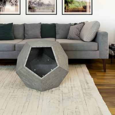 25.98"Modern Pet Furniture Cat Litter Side Table, Sofa Side Table, Planter MDF Multifunctional Furniture, Cement Gray - Korvel