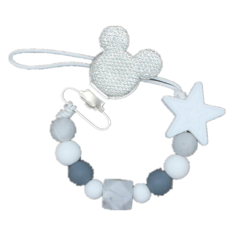 Silicone Beads Pacifier Clip for Infants and Toddlers