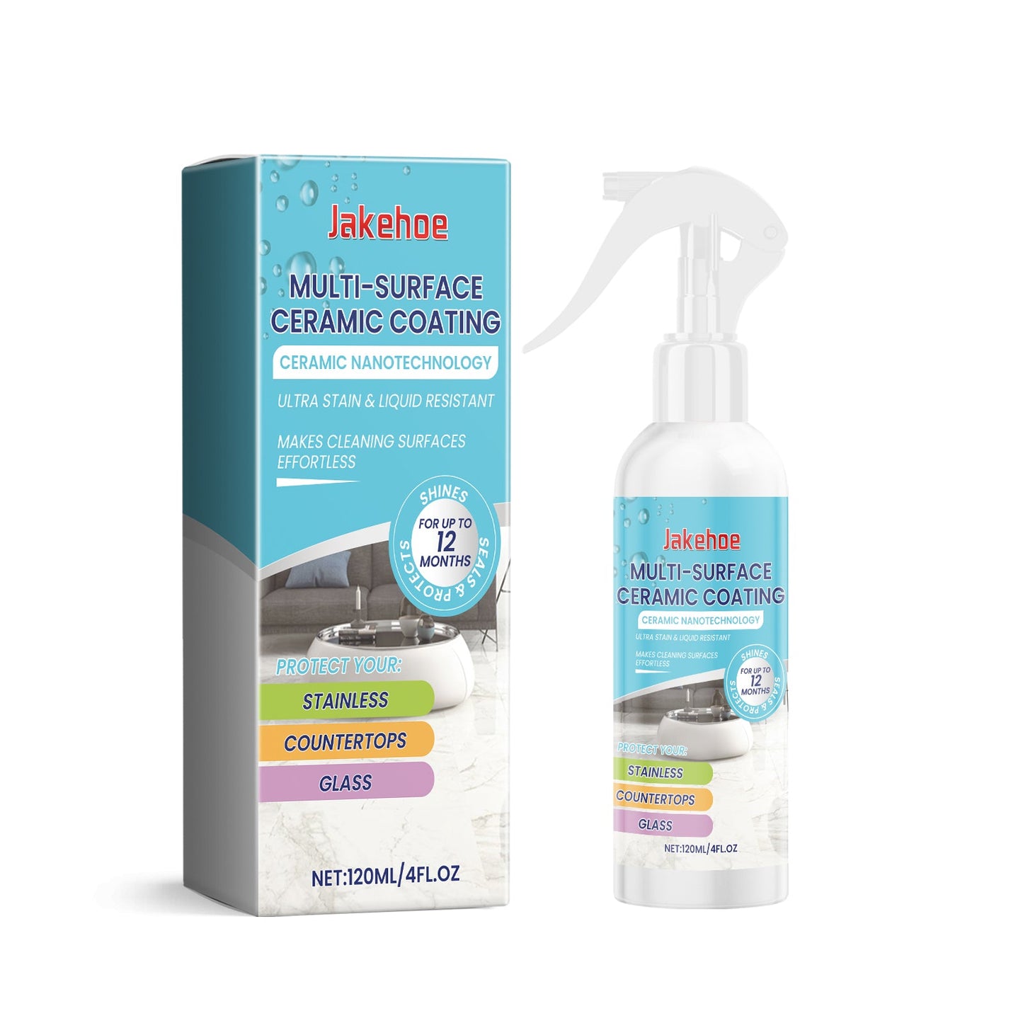 Home Ceramic Coating Spray Interior Tile Cleaning And Polishing Remove Wax Dirt Refurbishing Spray - Korvel