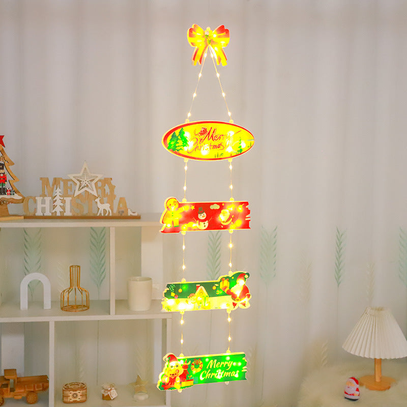 New hanging lights, LED signs, Christmas scene decoration, window display, light string, atmosphere lights - Korvel