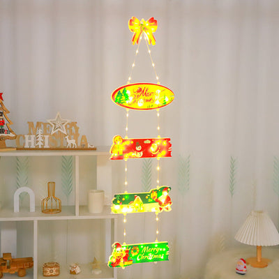 New hanging lights, LED signs, Christmas scene decoration, window display, light string, atmosphere lights - Korvel