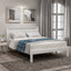 Elegant Twin Platform Bed Frame with Headboard - White