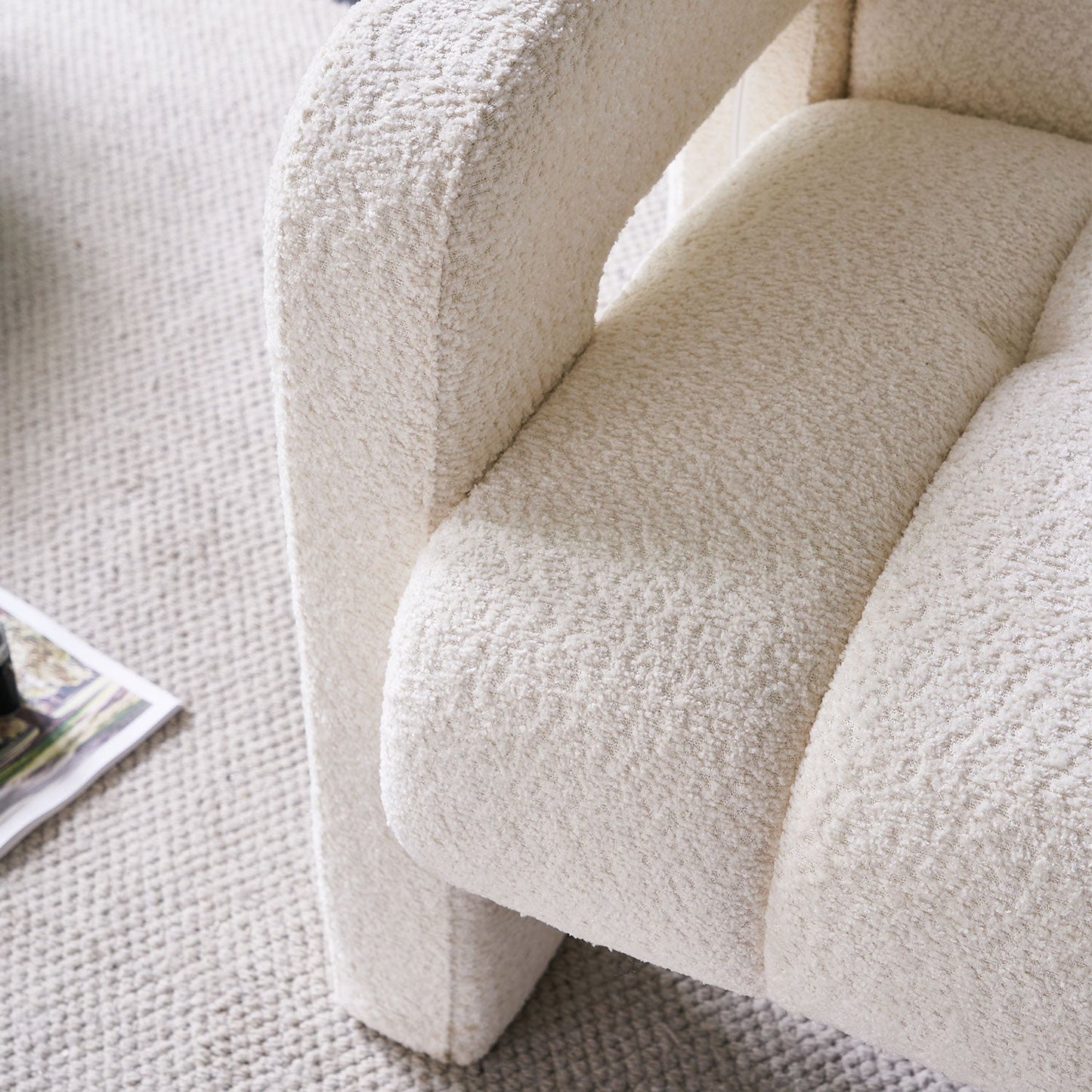 Chaise d'Accent en Boucle ÉléGante - Beige