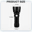 New P50 Strong Light Fixed Focus Flashlight Power Display USB Charging Outdoor Lighting Strong Light Flashlight - Korvel