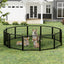 Parque para perros portátil de 12 piezas - Cerca interior/exterior de 24"