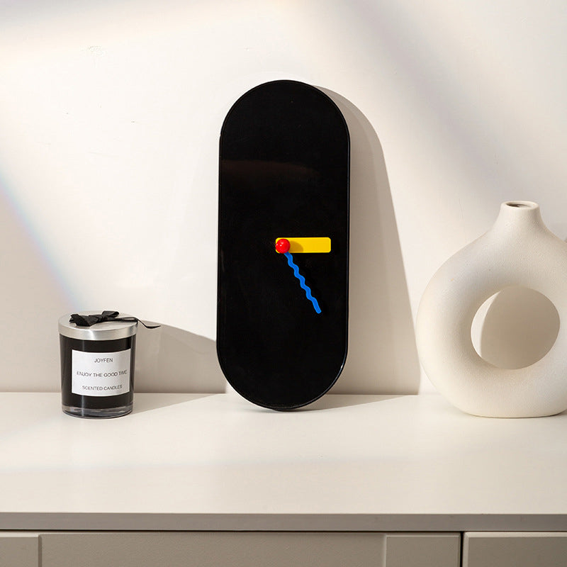 Dopamine - themed wall - mounted clock for home decor. Suitable for living rooms, a great kids' gift, modern - designed with a s - Korvel