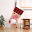 Christmas Socks Pendant Faceless Elderly Checkered Christmas Socks Gift Bag Christmas Decorations - Korvel