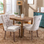 Nikki Collection Modern High-end Tufted Solid Wood Contemporary Velvet Upholstered Dining Chair 2-Pcs SetBeige - Korvel