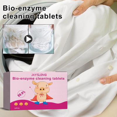 Bioenzyme Explosion Salt Effervescent Tablets, Cleaning Clothing Yellow Stubborn Stains Coffee Stains Cleaning Tablets - Korvel