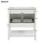 30-Inch White Bathroom Vanity with Ceramic Sink and Versatile Storage - Ideal for Small Bathrooms - Korvel