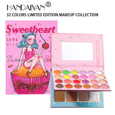 HANDAIYAN 32 Color Makeup Palette Set - Eye Shadow & Blush