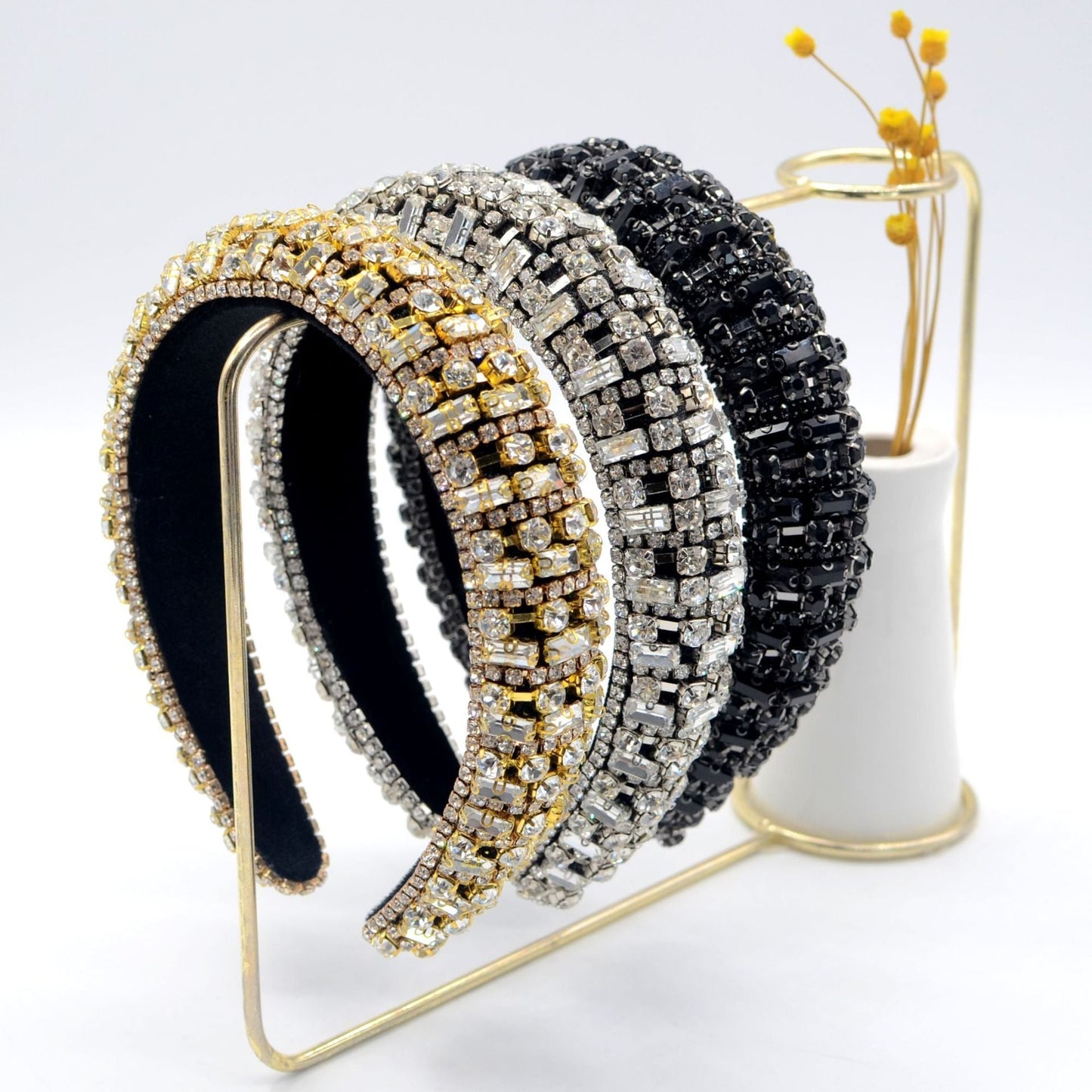 Luxury Sparkly Full Crystal Pearl Baroque Headband