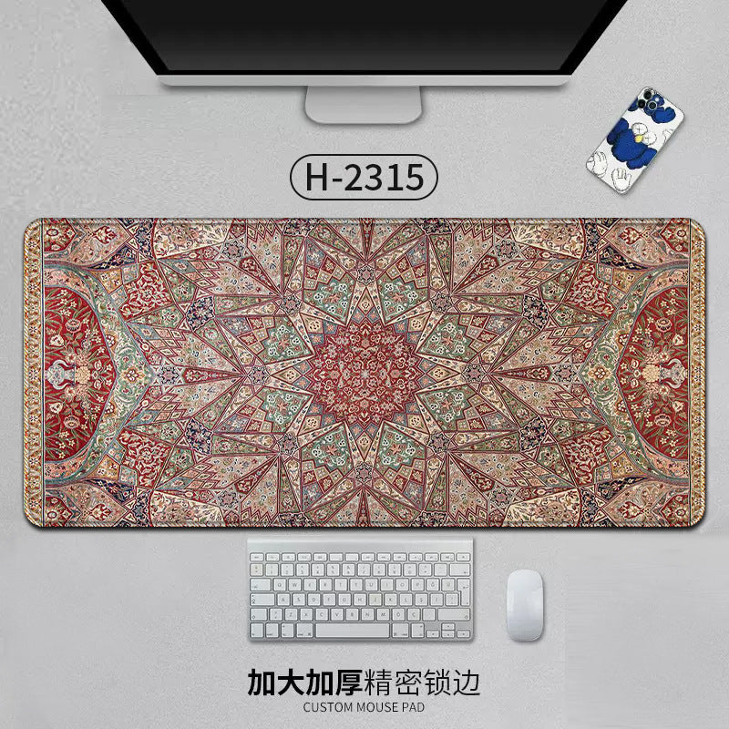 Large Persian Mouse Pad Office Carpet MousePad Natural Rubber Lockedge Anti Slip Desk Mat Laptop Office Game Accessories Pad - Korvel