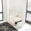 Accent Rocking  Chair with Footrest High Back Rubber Wood Rocking Legs Bedroom Living Space - Korvel
