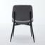 2-piece retro linen chair set with curved wooden backrest, cushioned seat, adjustable metal legs, (gray linen) - Korvel