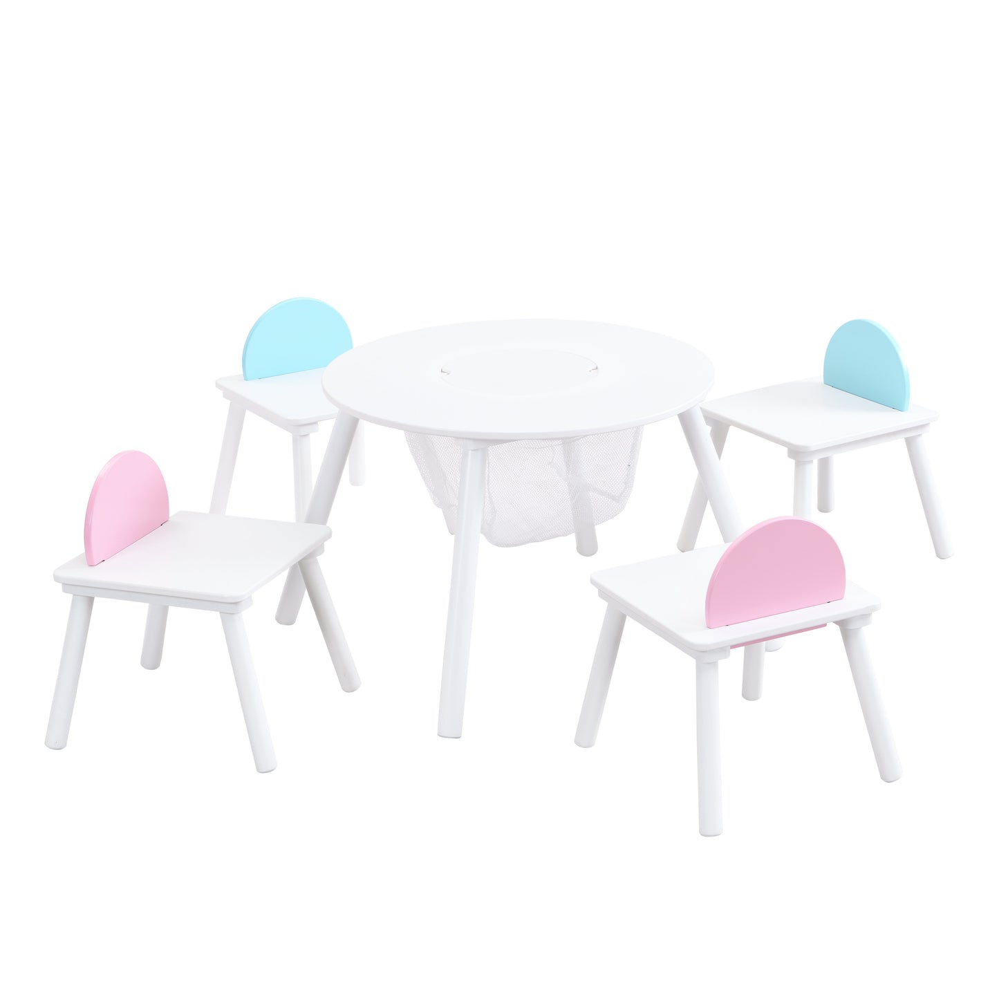 Children's panel table with 4 chairs - Korvel