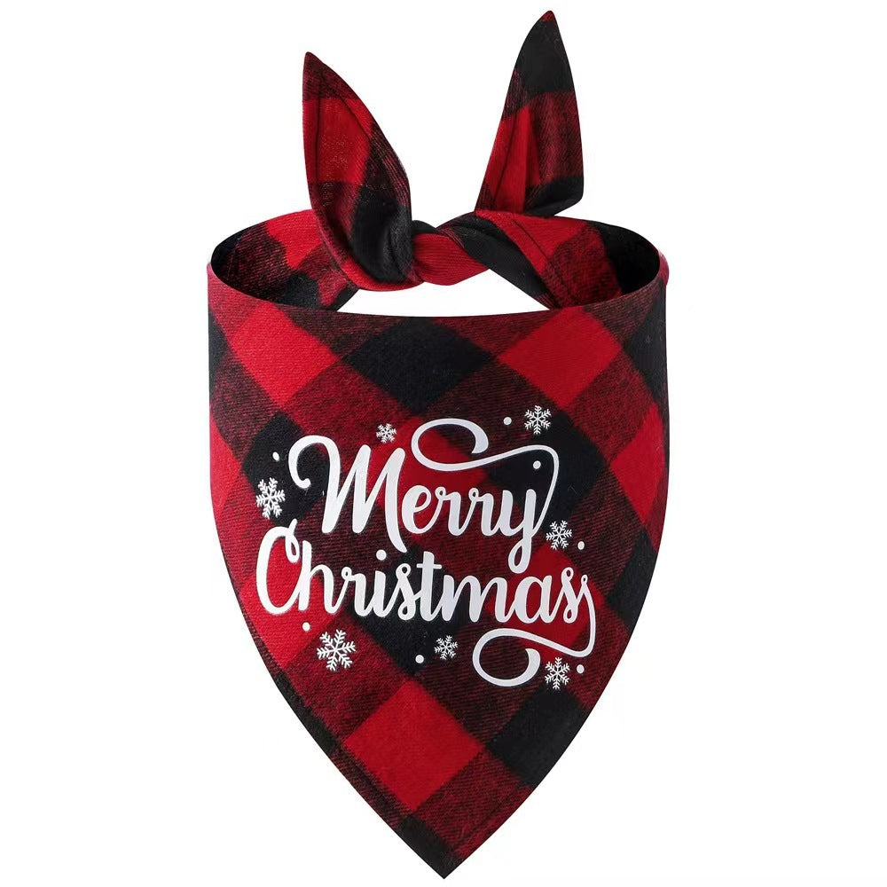Christmas Day Border Protection Pet Small, Medium, and Large Dogs, Dogs, Cats, Teddy Triangular Towels, Water Jars - Korvel