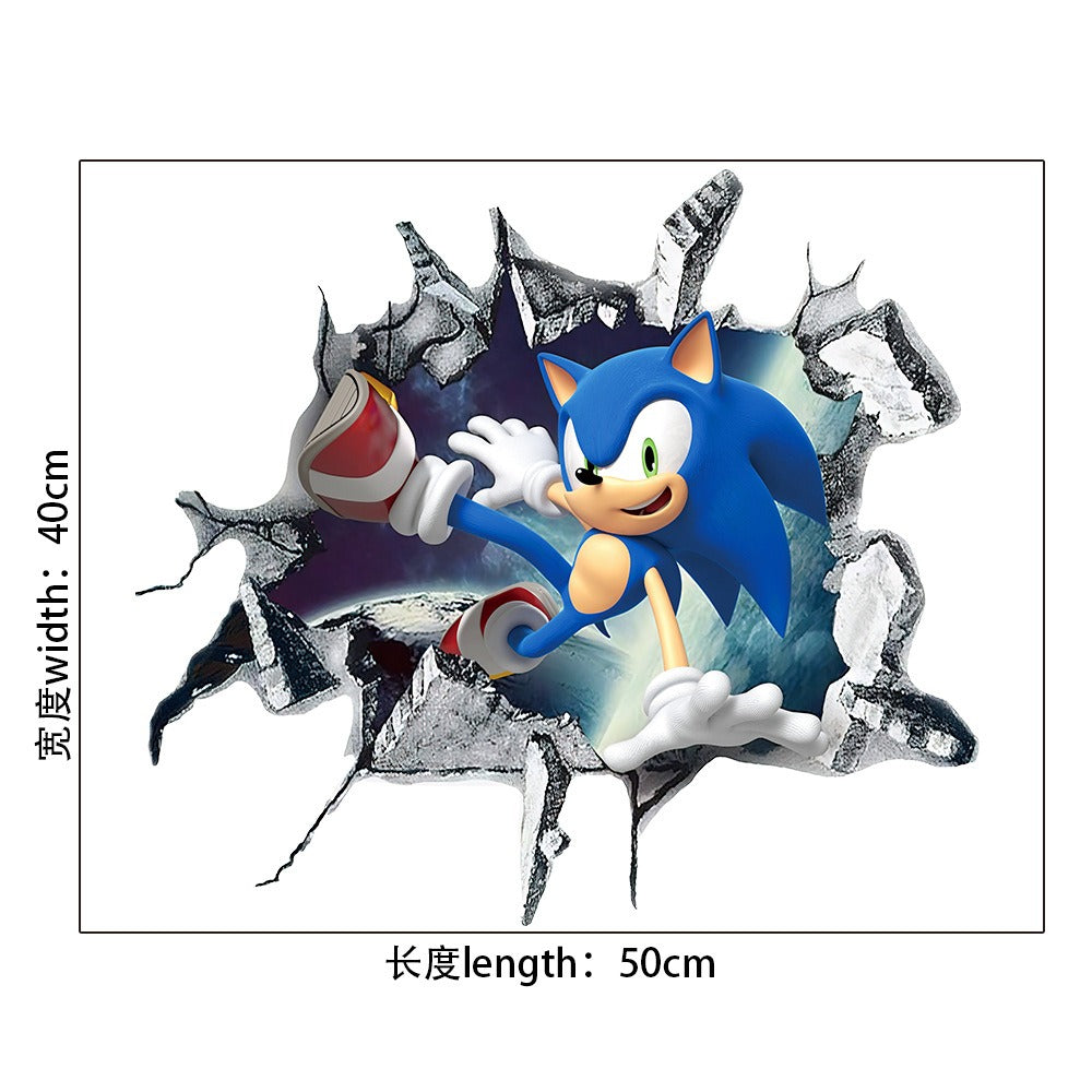 Sonic Stickers Cartoon Anime Super Mario Self Adhesive PVC Decoration Mario Stickers - Korvel