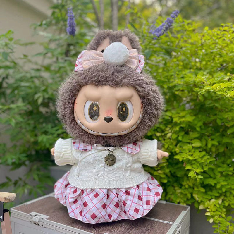 Clothing with 58cm LABUBU Design ZIMOMO Doll Clothes Rubber LABUBU Plush Toy Clothing Cute - Korvel