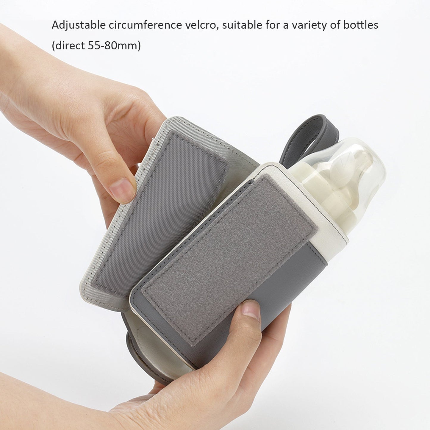 Warmer bag Warm milk bag leather three speed adjustable heating milk bottle bag car portable constant temperature heating cup sleeve - Korvel